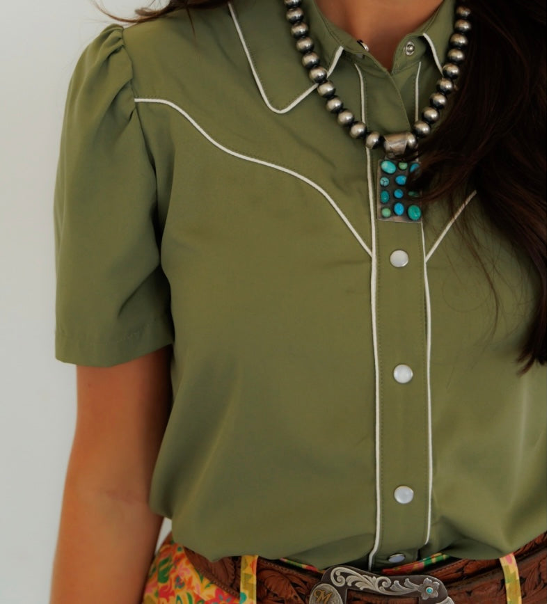 The Olive Pearl Snap