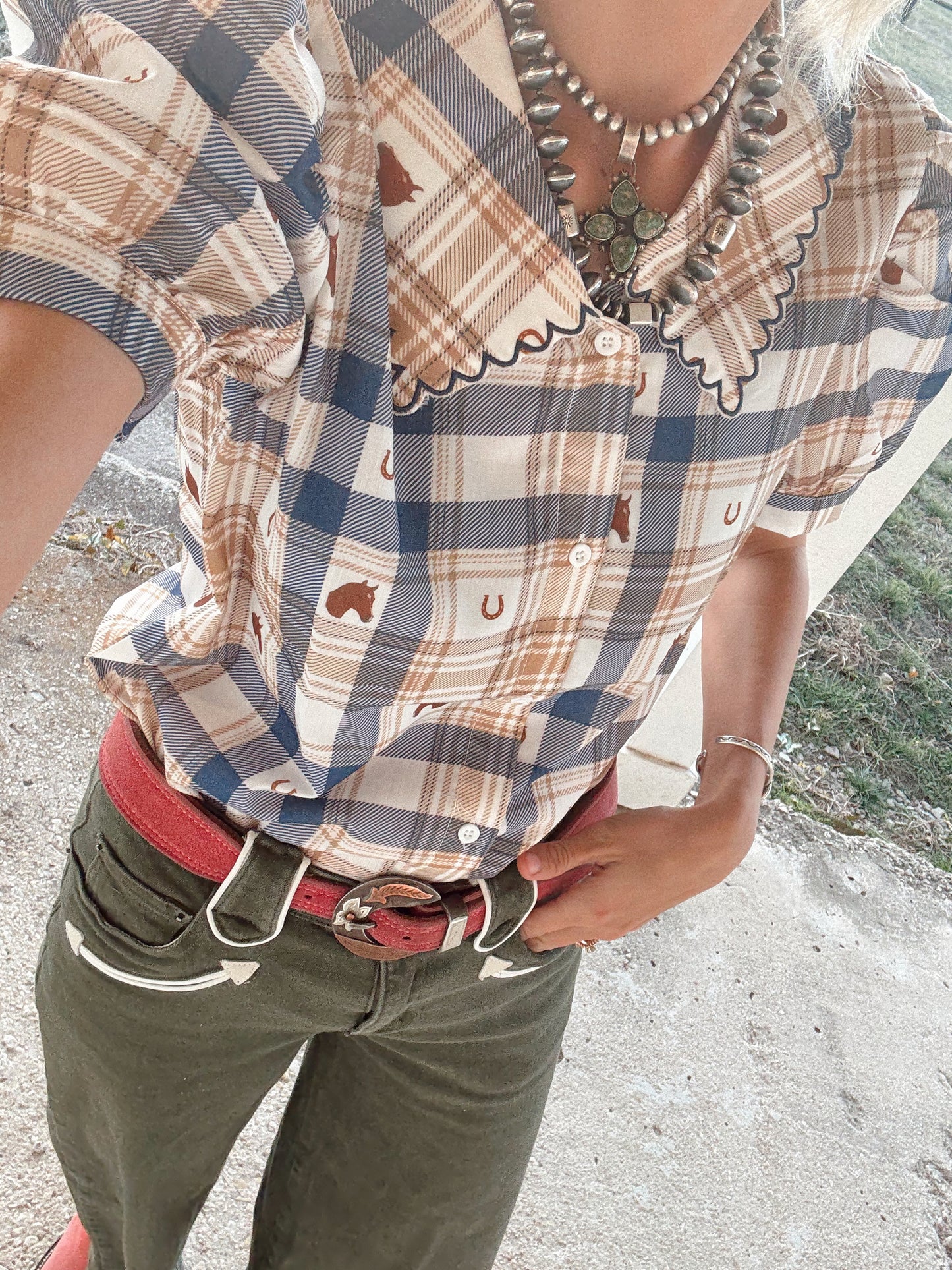 The Horse Button Up