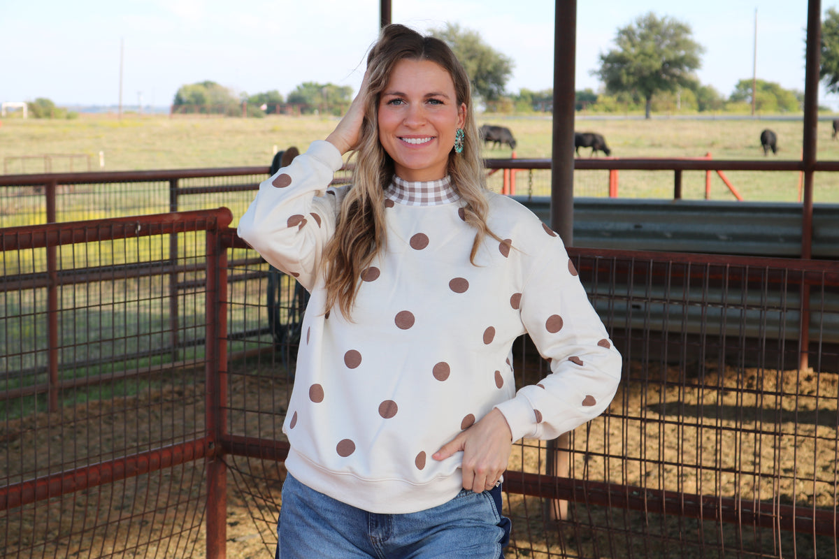The Polka Dot Gingham Top