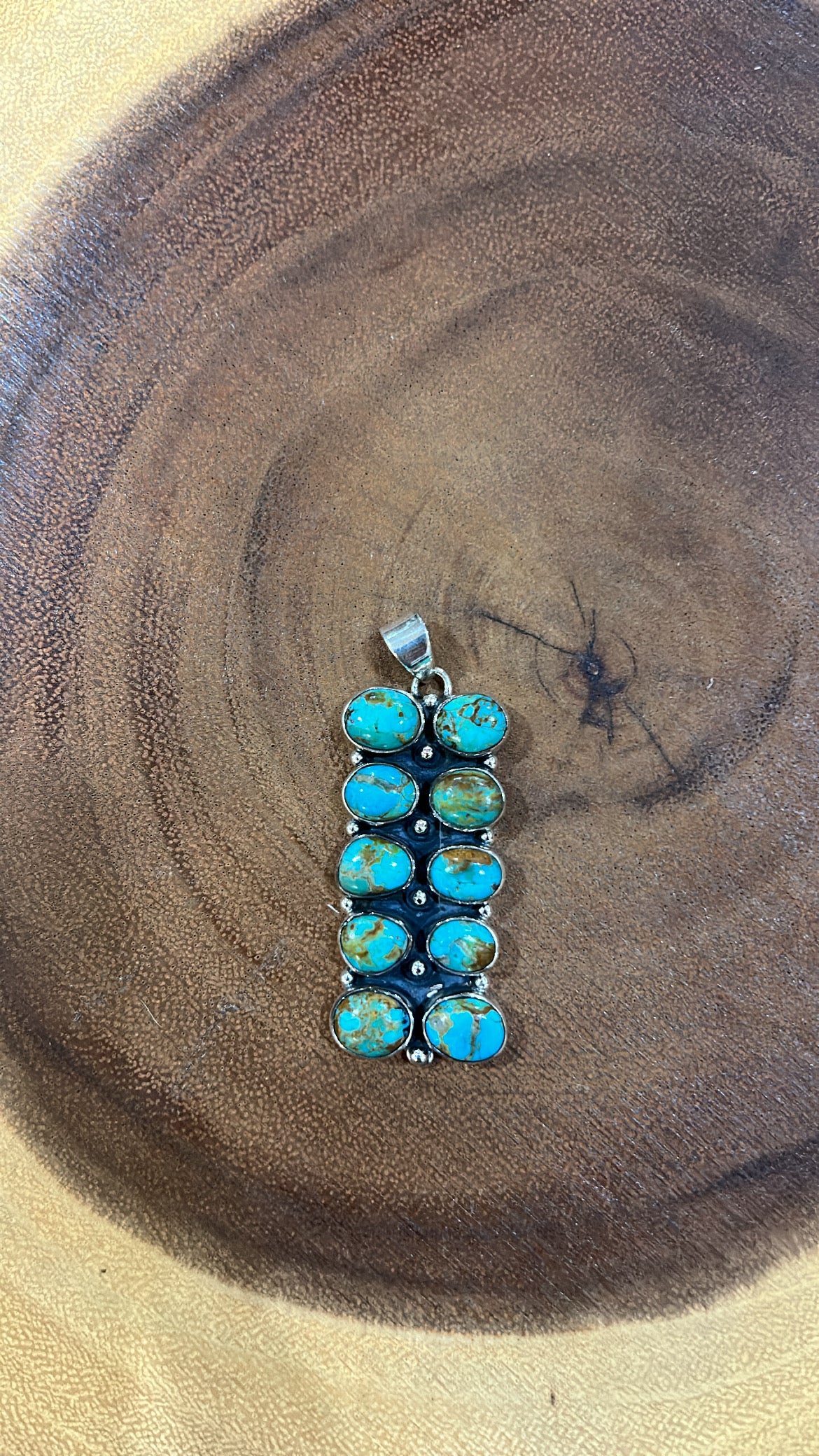 Sterling Silver Kingman Turquoise Pendant