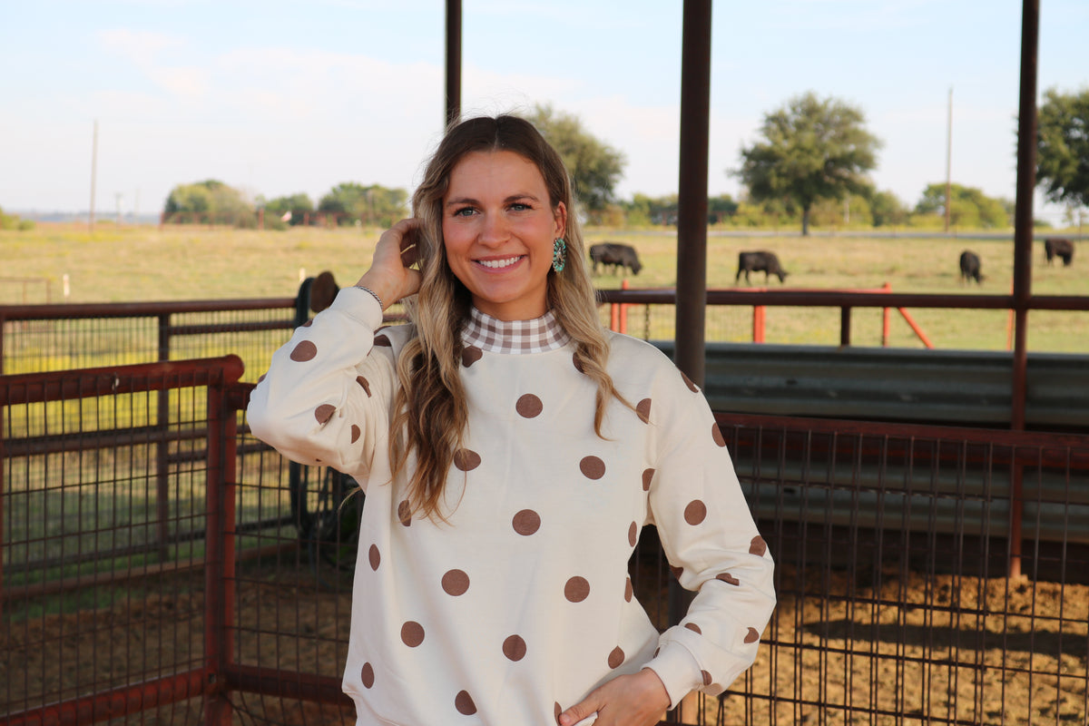 The Polka Dot Gingham Top