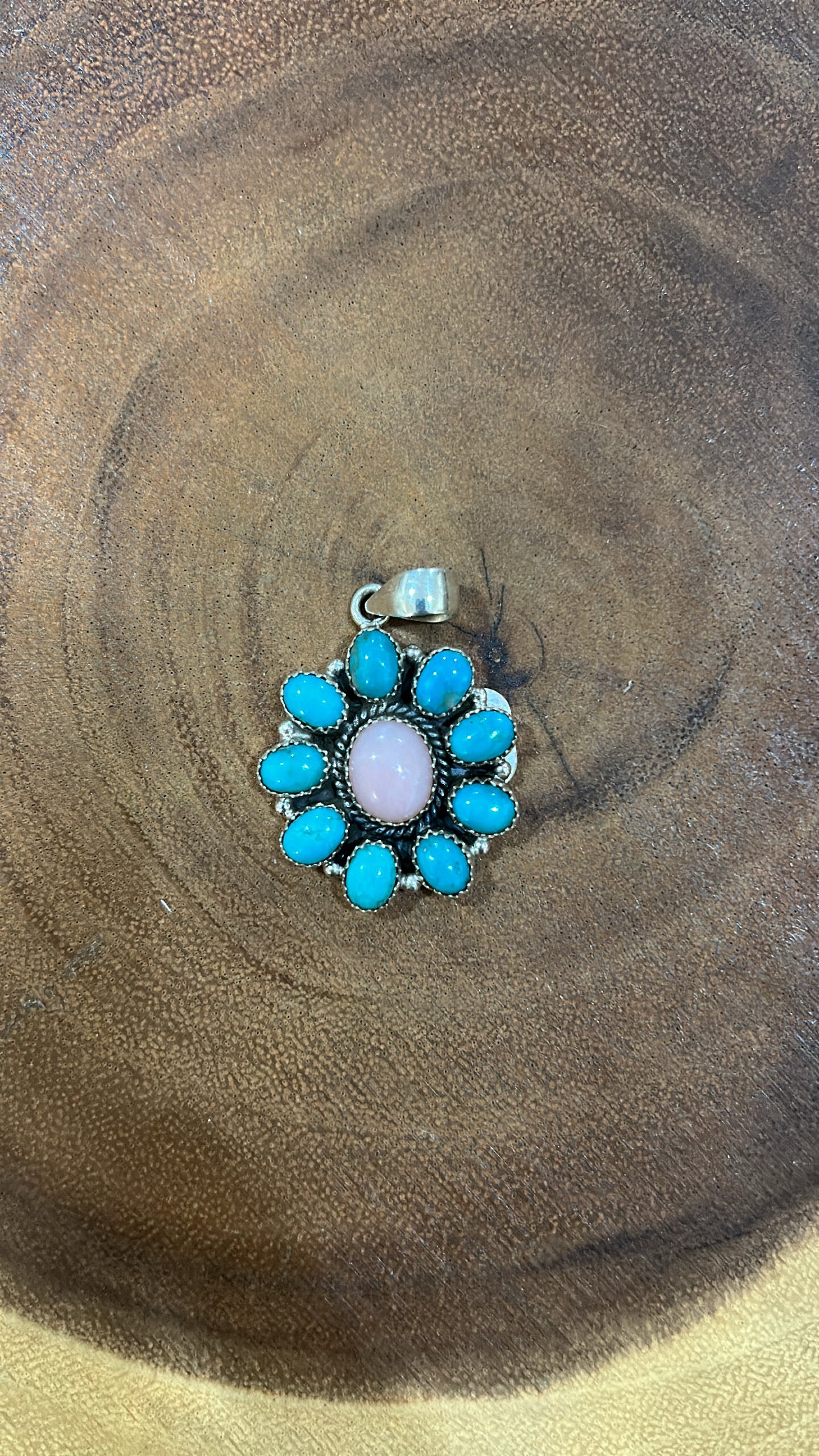 Turq/ Pink Opal Pendant