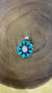 Turq/ Pink Opal Pendant