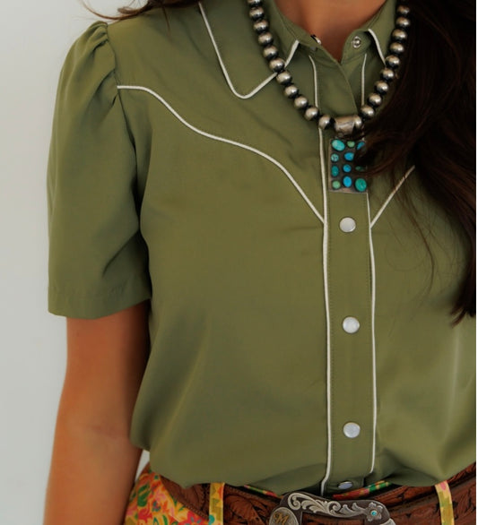 The Olive Pearl Snap
