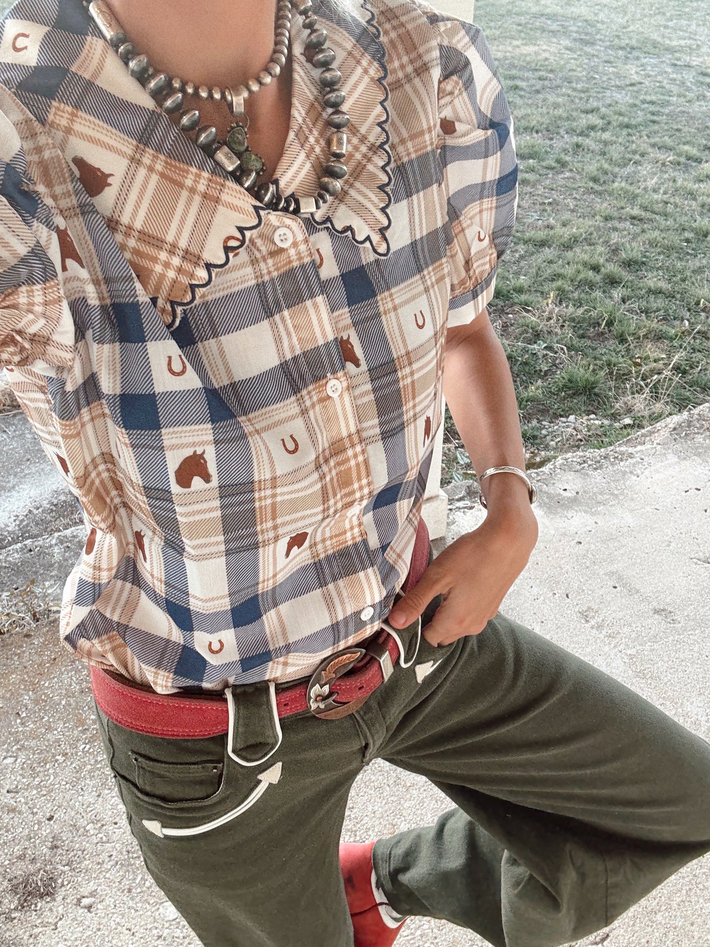 The Horse Button Up