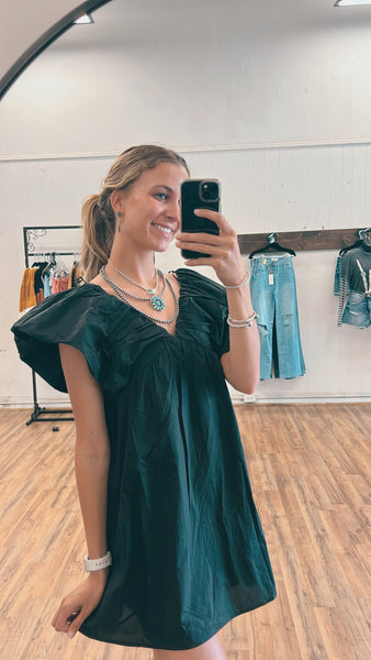 Puff Sleeve Babydoll Dress