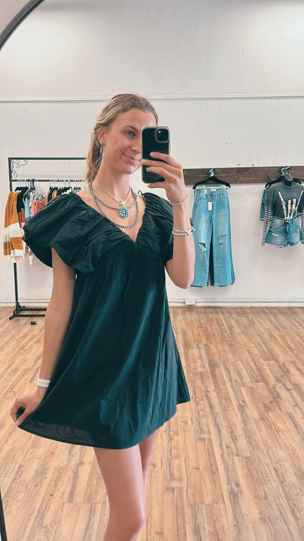 Puff Sleeve Babydoll Dress
