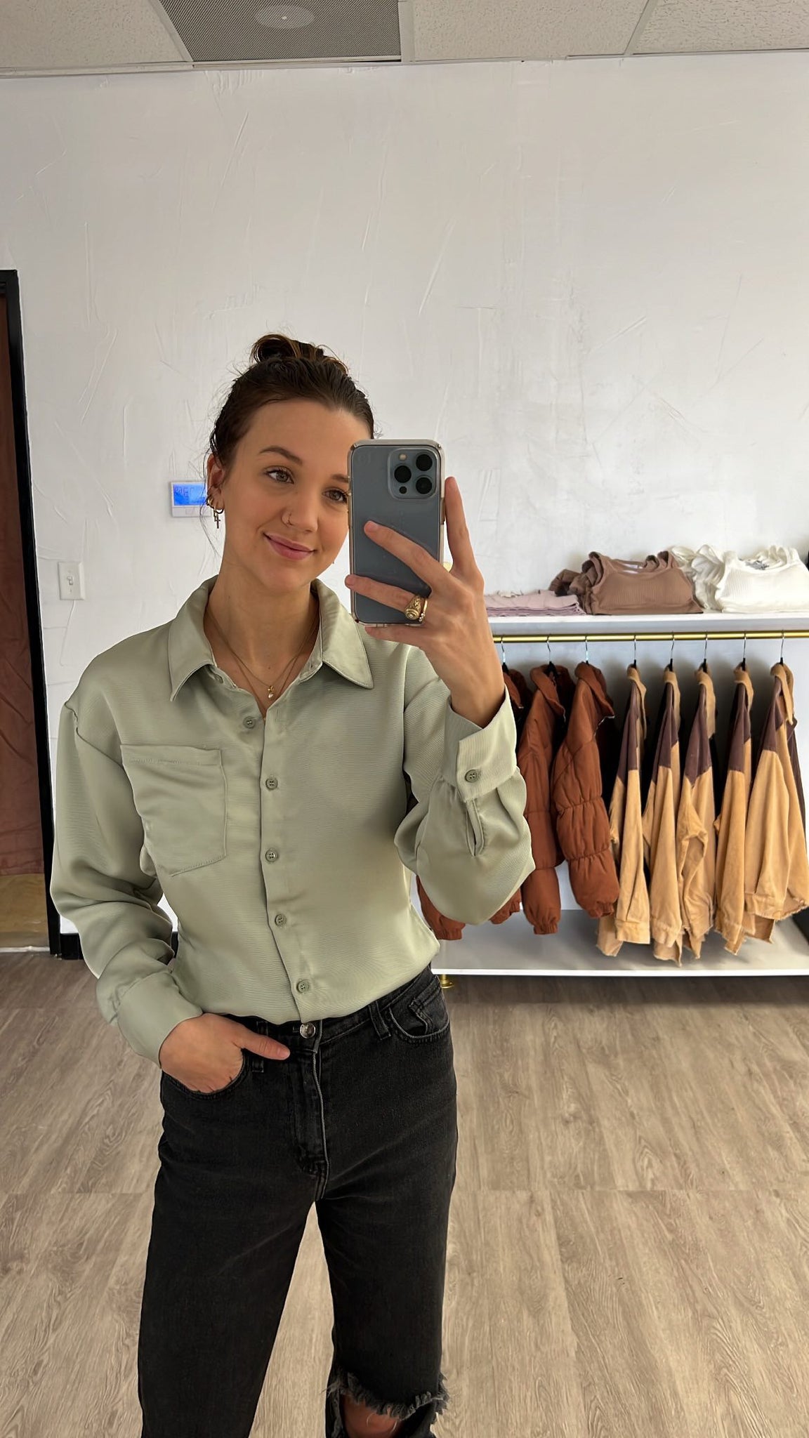 Olive Open Back